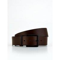 Hugo Gionio 4Cm Jeans Leather Belt - Dark Brown