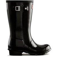 Hunter Original Big Kids Gloss Wellington Boots - Black