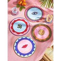 Eleanor Bowmer Electric Coast Set Of 4 Icon Cork Backed Round Placemats