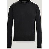 Belstaff Kerrigan Shoulder Patch Merino Wool Knitted Jumper - Black