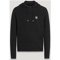 Belstaff Left Chest Patch Logo Regular Fit Overhead Hoodie - Black