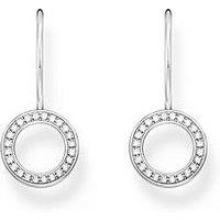 Thomas Sabo Stone-Set Dangle Earrings: Elegant, Versatile, Silver