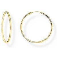 Thomas Sabo Medium Hoop Earrings: Versatile, Comfortable, Silver, Gold-Plated