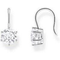 Thomas Sabo Large Zirconia Stone Earrings: Elegant, Versatile, Silver.