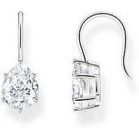 Thomas Sabo Large Zirconia Drop Earrings: Elegant, Versatile, Silver