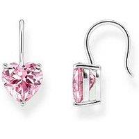 Thomas Sabo Large Zirconia Heart Earrings: Romantic, Versatile, Silver
