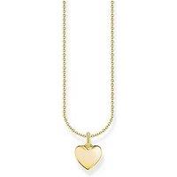 Thomas Sabo Heart Pendant Necklace: Timeless, Romantic, Silver, 18K Gold Plating, Adjustable Length