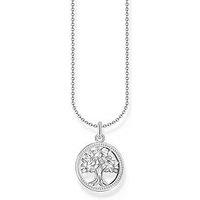 Thomas Sabo Tree Of Love Pendant: Deep Connections,Silver, Adjustable Length