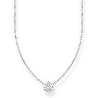 Thomas Sabo Large Zirconia Pendant Necklace: Elegant, Versatile Silver