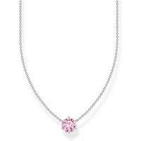 Thomas Sabo Pink Zirconia Pendant Necklace: Elegant, Versatile, Silver