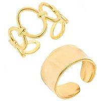 The Love Collection Set Of 2 Chunky Rings