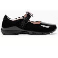 Lelli Kelly Luna Butterfly Interchangeable Strap Mary Jane School Shoe - Black