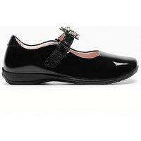 Lelli Kelly Bianca Unicorn Interchangeable Strap Mary Jane School Shoe - Black