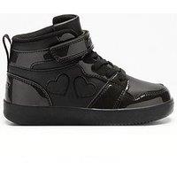 Lelli Kelly Paris Patent Mid High Top Trainer - Black