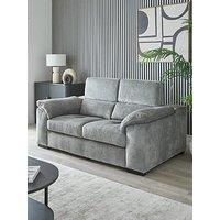 Brady 2 Seater Fabric Sofa - Grey/Walnut - Fsc Certified