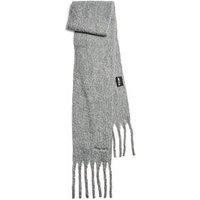 Pieces Long Fringe Scarf - Grey