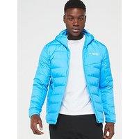 Adidas Terrex Mens Mounatain Down Hoooded Jacket -Blue