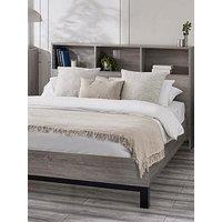 Julian Bowen Bali Bookcase Headboard Bed, 135Cm - King