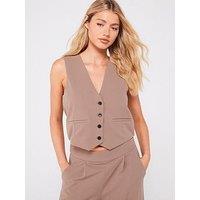 Jdy Tailored V-Neck Waistcoat - Beige