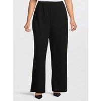 Vero Moda Curve High Waist Super Wide Leg Pant - Black