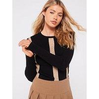 Vero Moda Ribbed Long Sleeve O-Neck Top - Multi