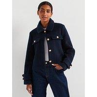 Vero Moda Short Button Detail Jacket - Navy