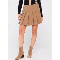 Vero Moda Mini Pleated Skirt - Brown