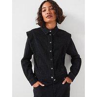 Vila Denim Long Sleeve Jacket - Black