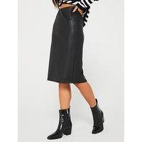 Jdy Pu Midi Skirt - Black