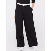 Vero Moda Wide Leg Boxer Detail Pant - Black