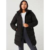 Only Longline Padded Coat - Black