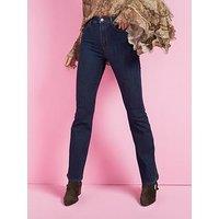 Only High Waisted Flare Jeans - Dark Blue