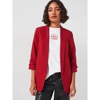 Pieces Bosella 3/4 Sleeve Blazer - Red