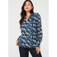 Jdy Printed Long Sleeve Shirt - Blue