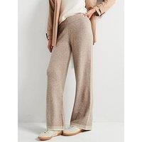 Only Stitch Detail Knitted Trousers - Brown