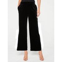 Vero Moda High Waist Velvet Pant - Black