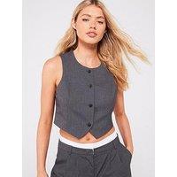 Vero Moda Short Sleeveless Waistcoat - Grey