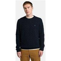 Timberland Phillips Brook Cable Knitted Jumper - Navy