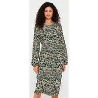 Jdy Printed Long Sleeve Midi Dress - Multi
