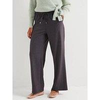 Only Tie Waist Loose Trouser - Grey