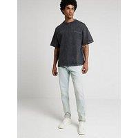 River Island Tapered Brando Jeans - Light Blue