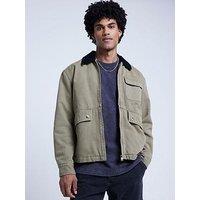 River Island Washed Worker Jacket - Khaki