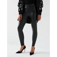 Armani Exchange Stretch Coated Leggings - Black