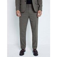 River Island Slim Microcheck Suit Trousers - Light Brown