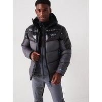 Oex Men'S Munro Puffer Jacket - Dark Grey