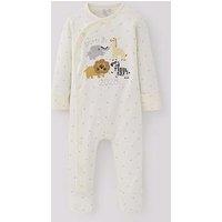 Mini V By Very Baby Unisex Born In 2025 Sleepsuit - White