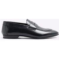 River Island Leather Penny Loafer - Black