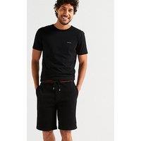 Ps Paul Smith Stripe Waistband Cuffed Shorts - Black