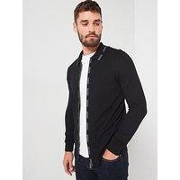 Ps Paul Smith Regular Zip Long Sleeve Polo Shirt - Black