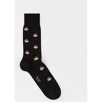 Ps Paul Smith Signature Stripe Polka Dot Crew Socks - Black